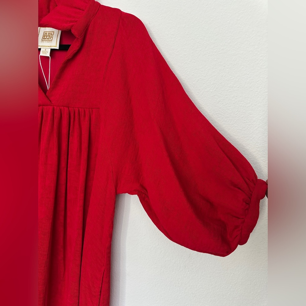 Emily McCarthy‎ Stella Dress Small cranberry red NWT - Picture 9 of 16